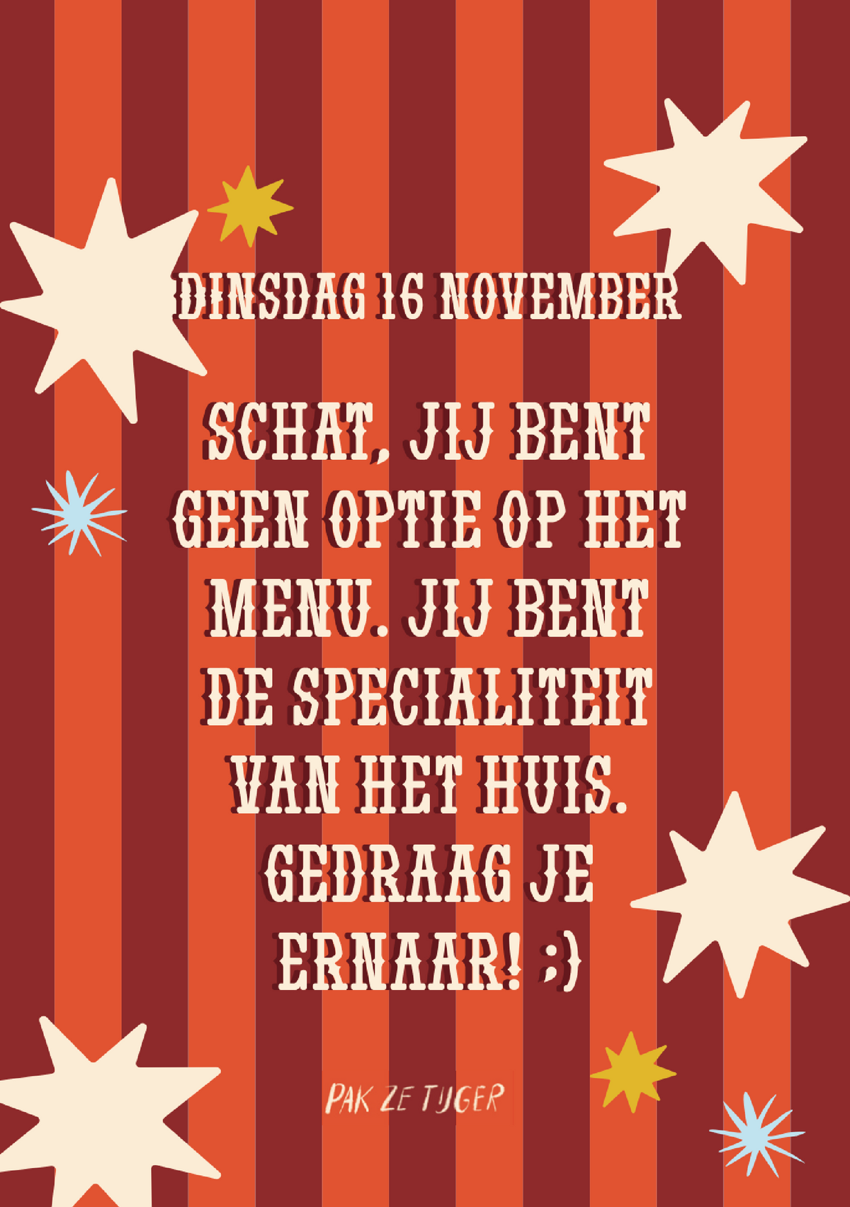 Scheurkalender 2027 - Pak Ze Tijger (PRE-ORDER)